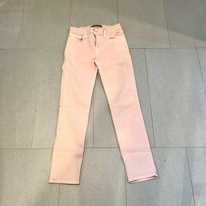JBrand women size 28 cropped Rail style in blush colored jeans.